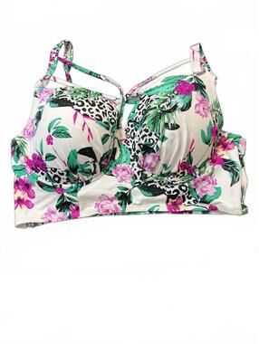 Torrid Floral and Leopard Print Bra  Size 0 D/DD